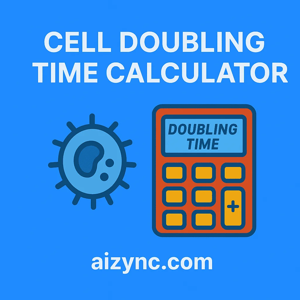 Cell Doubling Time Calculator