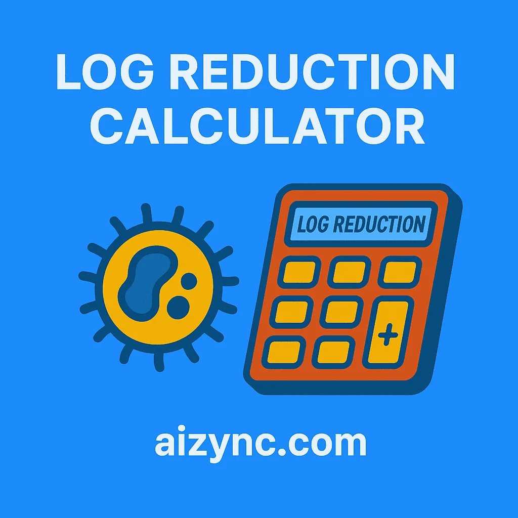 Log Reduction Calculator